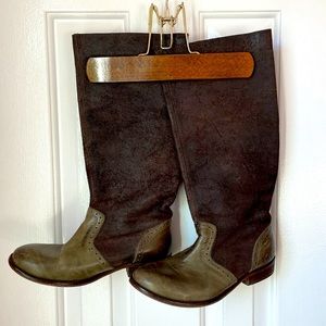 Diesel Style Lab Green/Brown leather boots